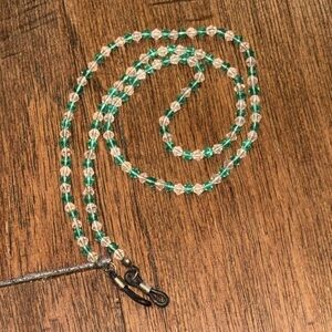 Green Beaded Eyeglass Chain